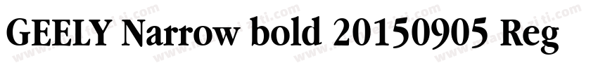 GEELY Narrow bold 20150905 RegularV字体转换